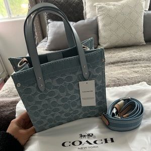 Coach Field Tote 22in denim